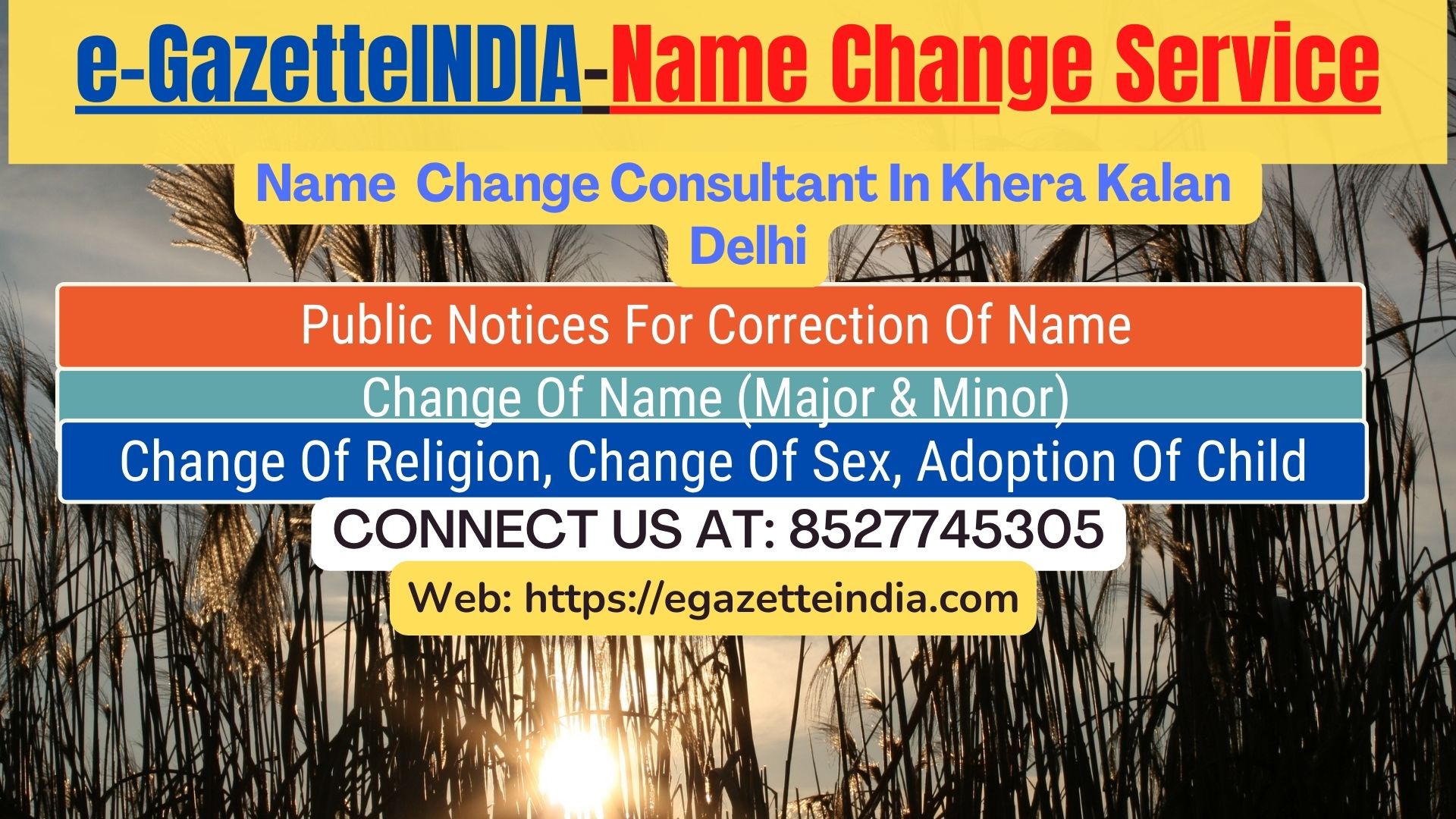 Name Change Agent Khera Kalan Delhi In Khera Kalan Delhi 8527745305