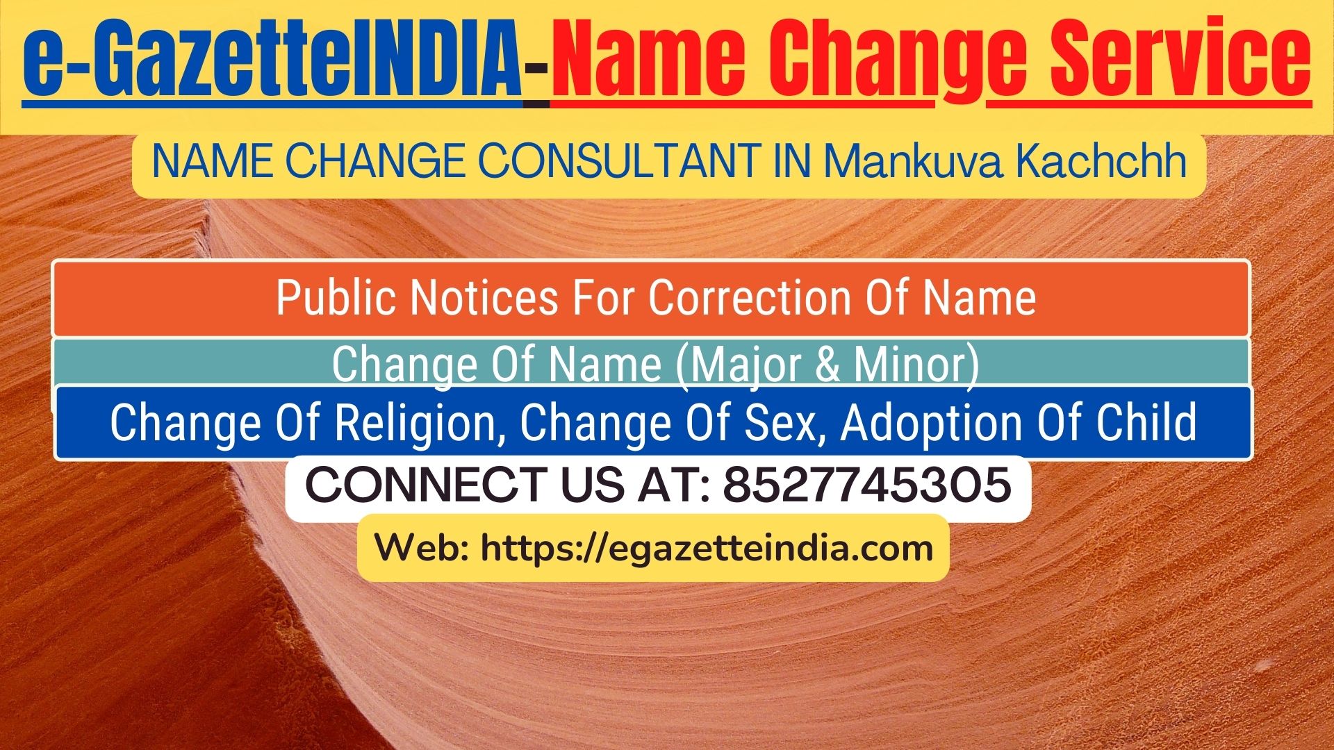 Name Change Agent Mankuva Kachchh In Mankuva Kachchh 8527745305