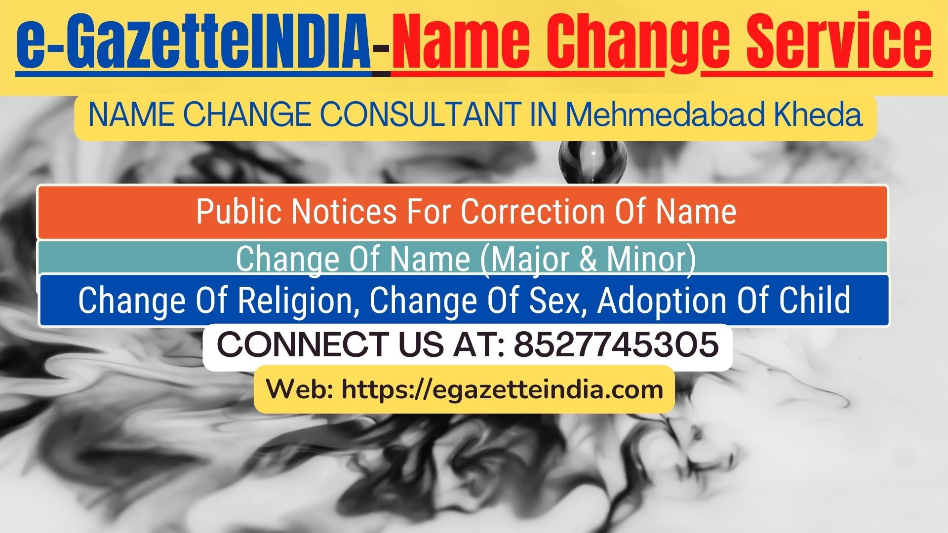 Gazette Name Change Agent Consultant Service In Mehmedabad Kheda-8527745305