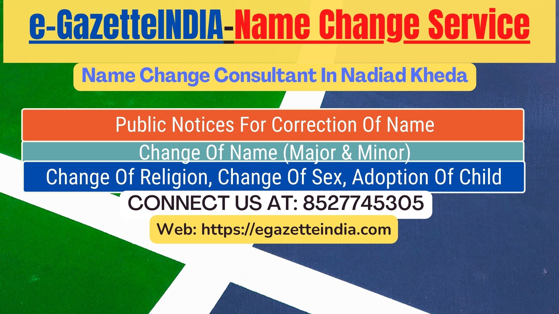 Name Change Gazette Notification In Nadiad Kheda 8527745305