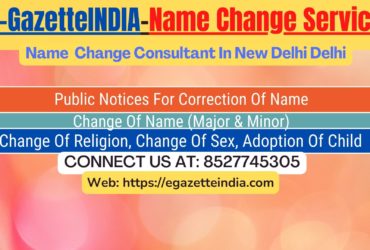 Gazette Name Change Agent Consultant Service In New Delhi Delhi-8527745305