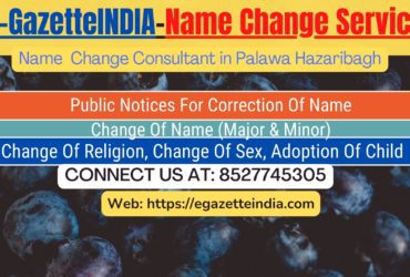 Procedure for name change in Palawa Hazaribagh 8527745305