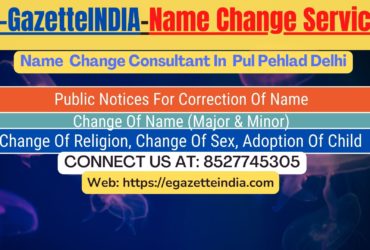 Name Change In Gazette Notification In Pul Pehlad Delhi-8527745305