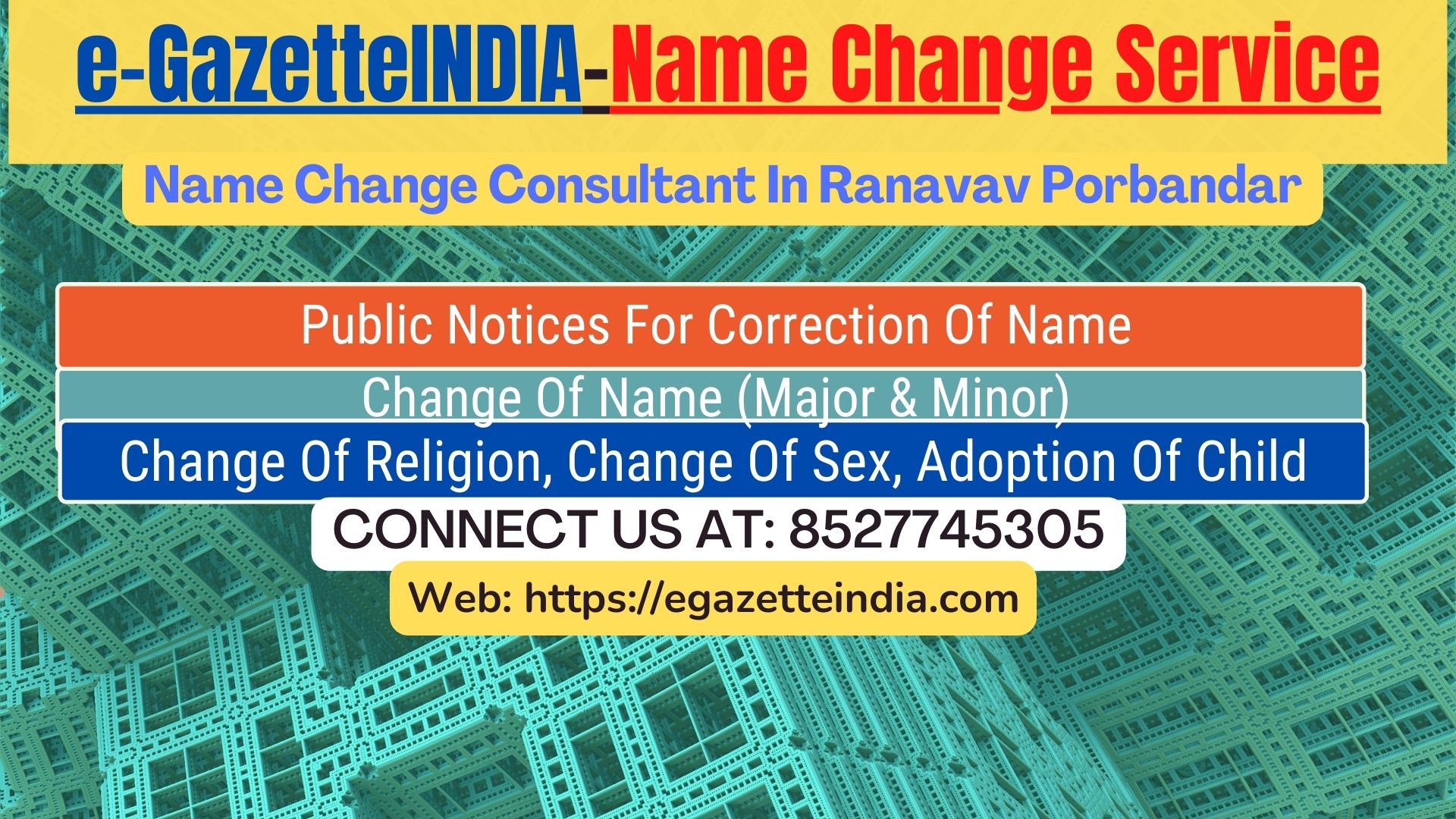 Name Change In Gazette Notification In Ranavav Porbandar-8527745305