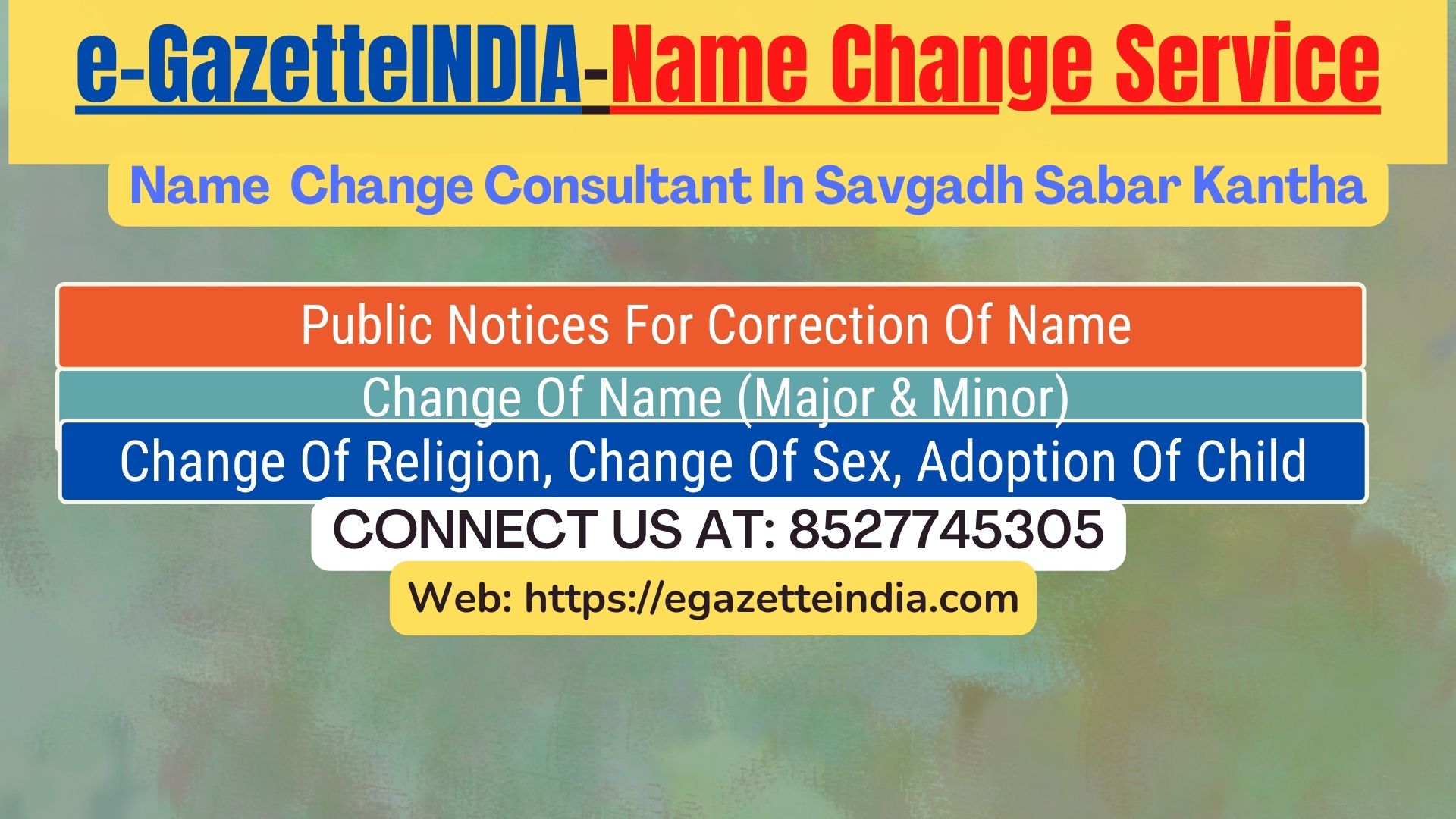 Name Change In Gazette Notification In Savgadh Sabar Kantha-8527745305