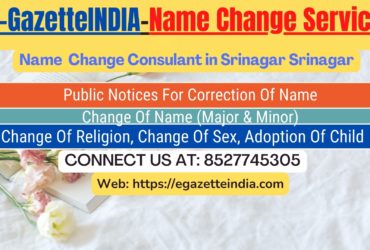 Change of Name in Srinagar Srinagar 8527745305