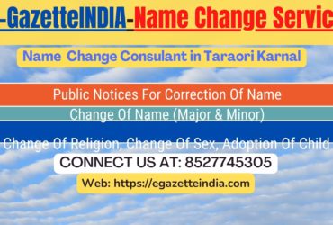 Change of Name in Taraori Karnal 8527745305