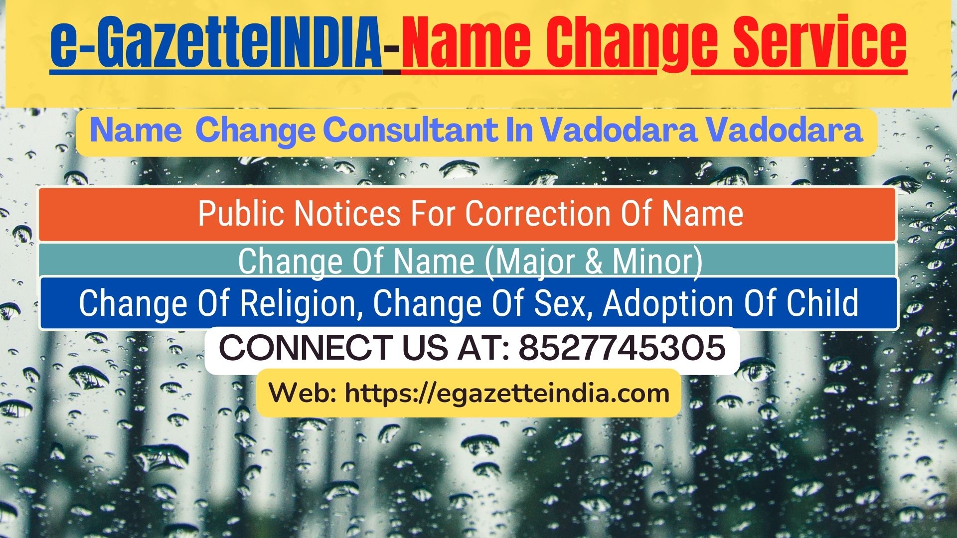 Name Change Agent Vadodara Vadodara In Vadodara Vadodara 8527745305