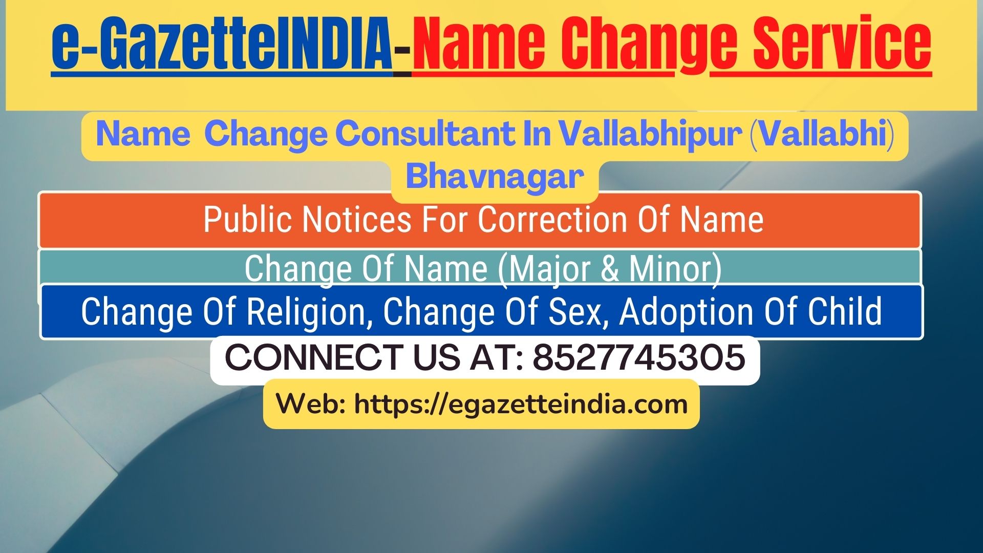 Name Change In Gazette Notification In Vallabhipur (Vallabhi) Bhavnagar-8527745305