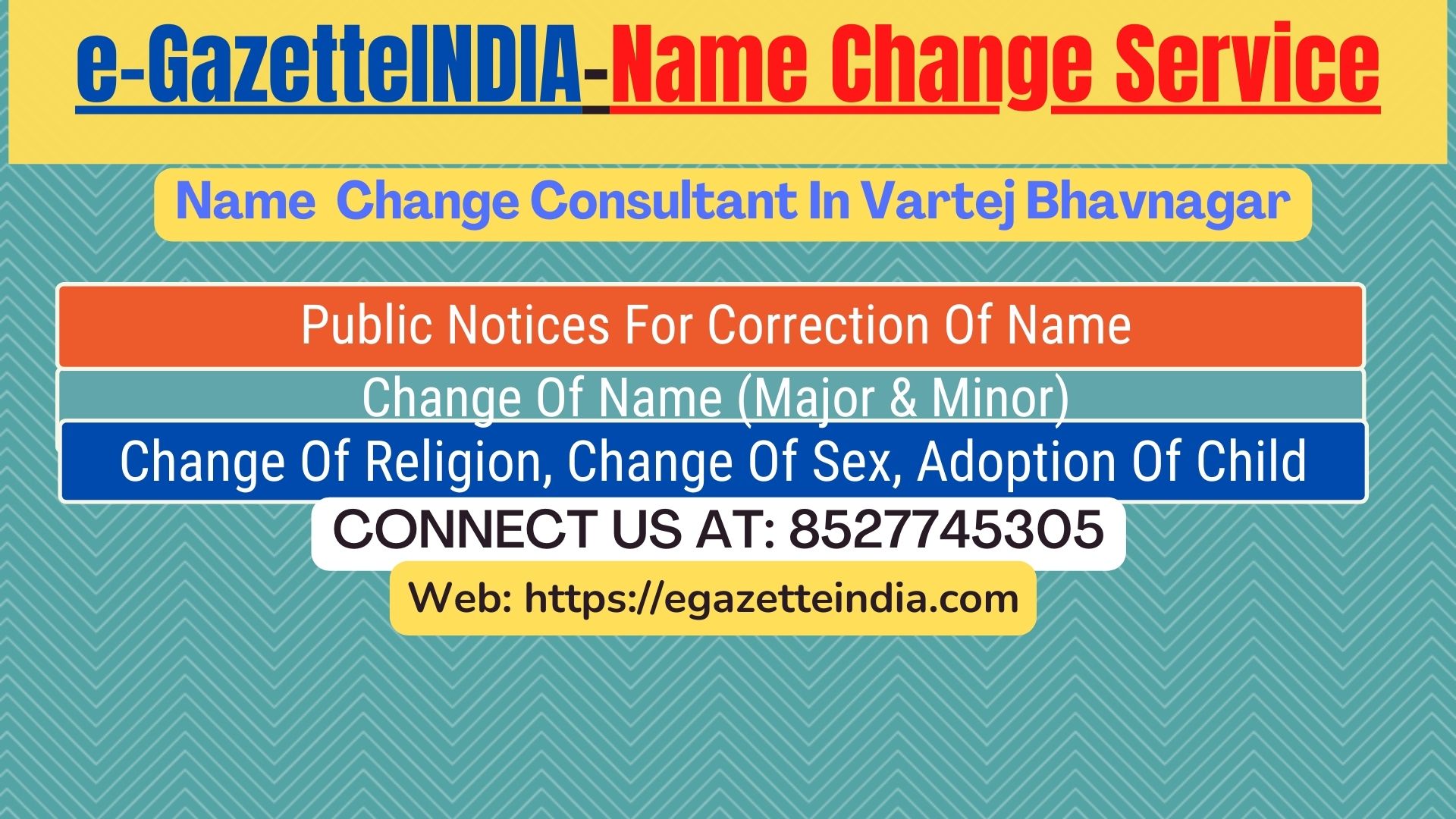 Name Change Agent Vartej Bhavnagar In Vartej Bhavnagar 8527745305