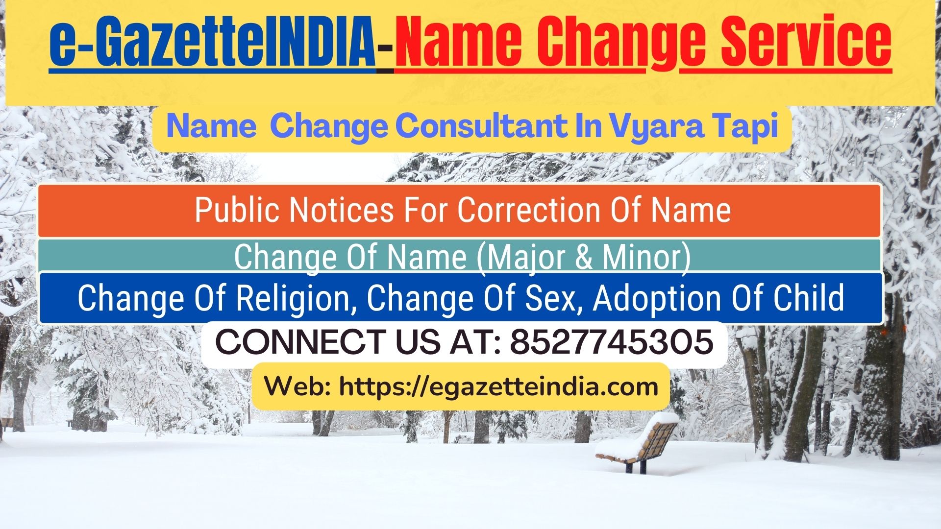 Name Change Agent Vyara Tapi In Vyara Tapi 8527745305