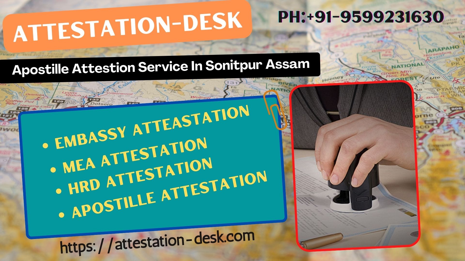 Certificate Attestation Apostille in Sonitpur      9599231630