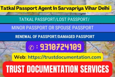 Tatkal passport services in Sarvapriya Vihar Delhi 9310724109