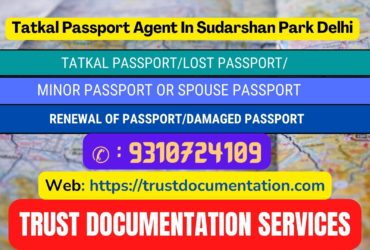 Passport agents in Sudarshan Park Delhi 9310724109