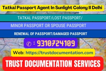 Passport agents service in Sunlight Colony II Delhi 9310724109