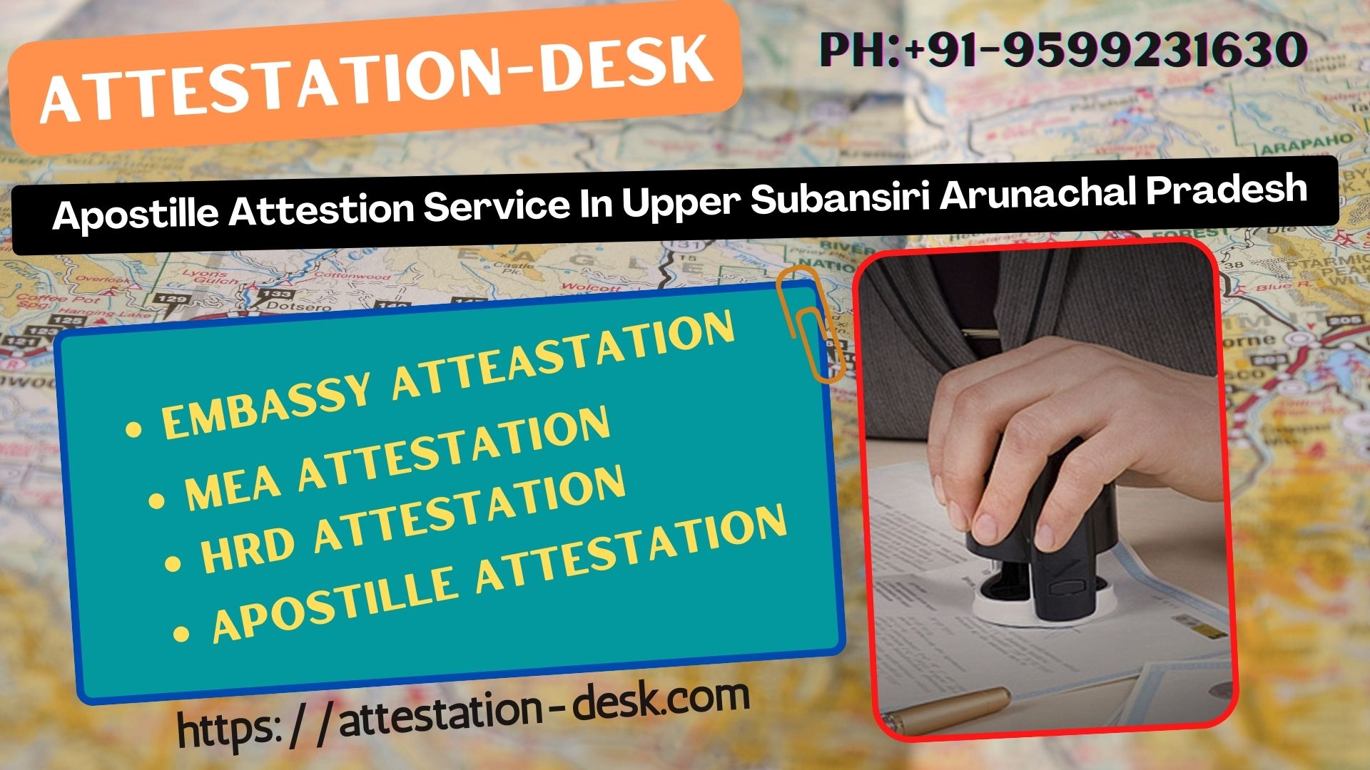 Certificate Attestation Apostille in Upper Subansiri    9599231630