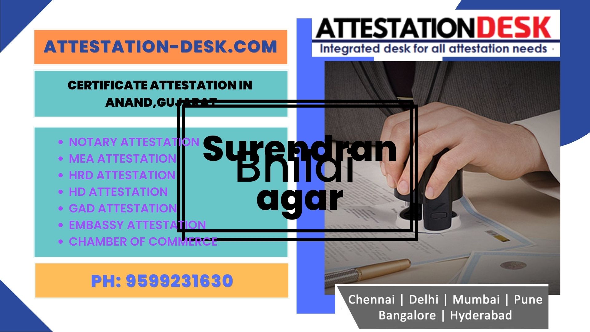 Certificate Attestation in Anand 9599231630