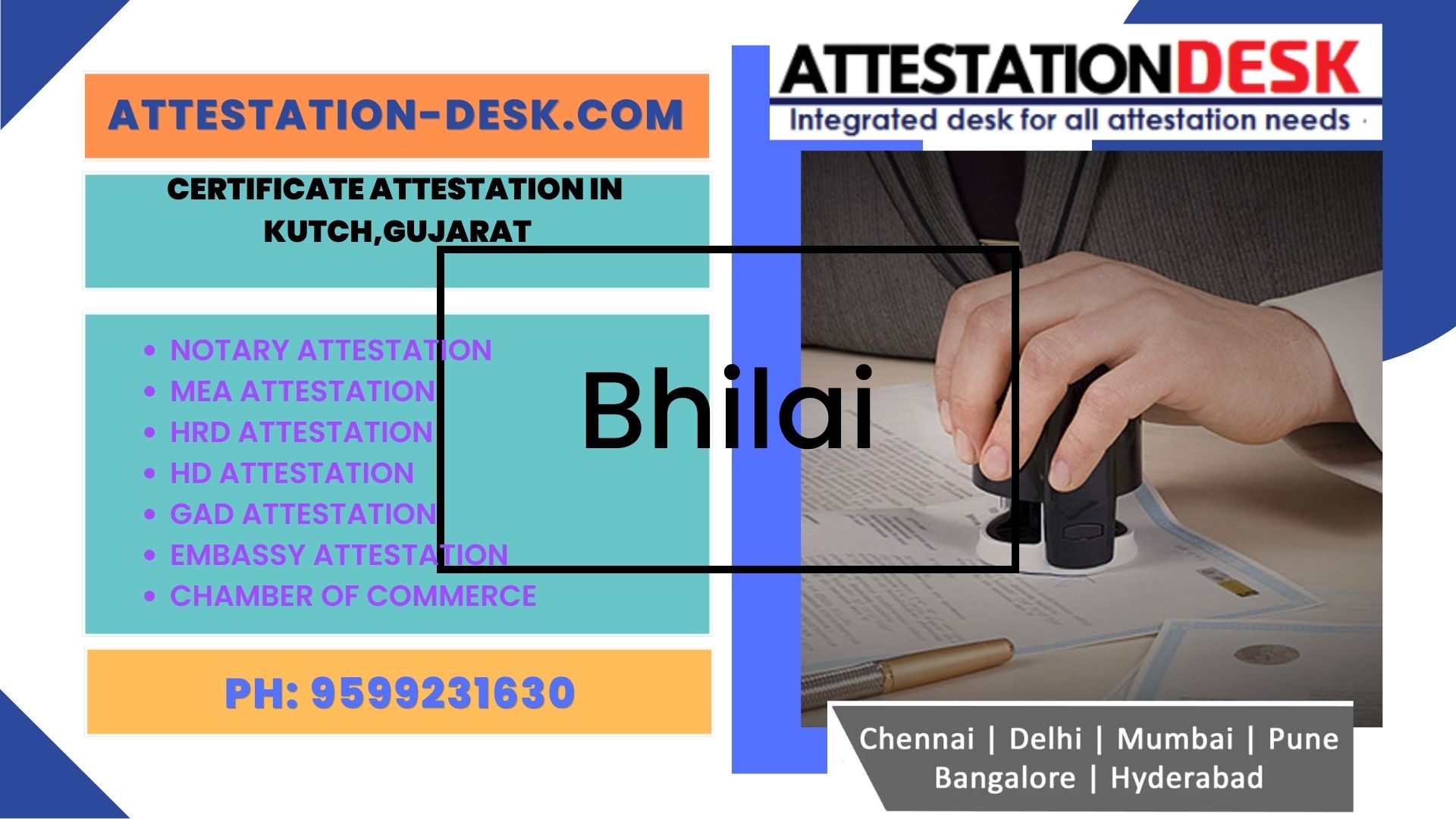 Certificate Attestation in Kutch 9599231630