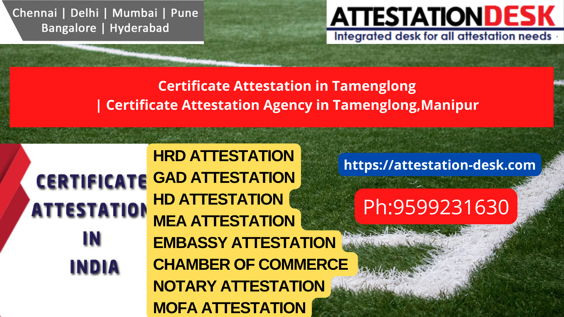 Documents Attestation Apostille in Tamenglong 9599231630